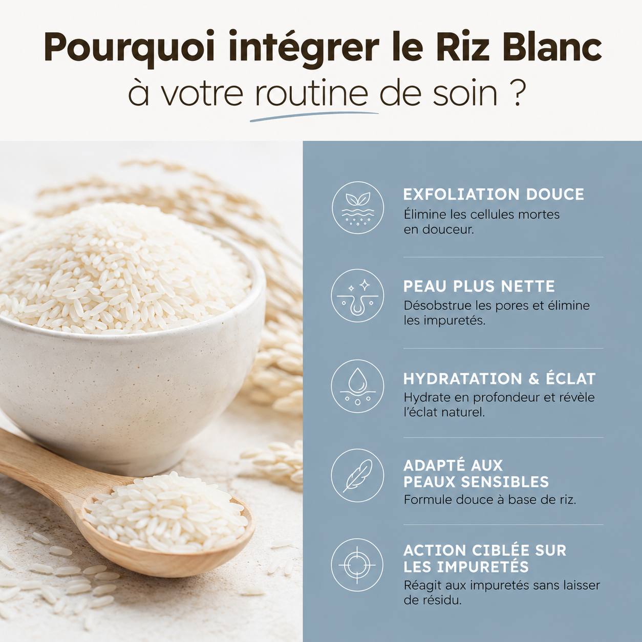 Exfoliant au riz : Élimine tes imperfections et lisse ta peau